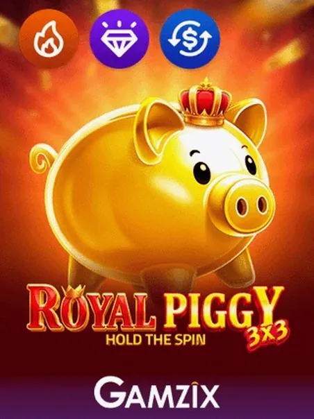 3x3 Royal Piggy Hold the Spin slot by Gamzix — Reelsio